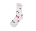chrome heart chomper sock white/pink