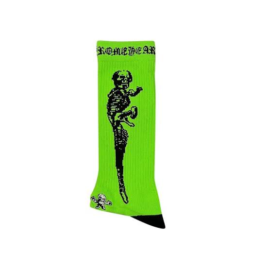 CHROME HEARTS FOTI SOCKS NEON GREEN