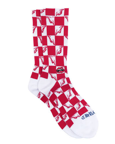 Chrome Hearts Matty Boy 99 Eyes Socks White/Red
