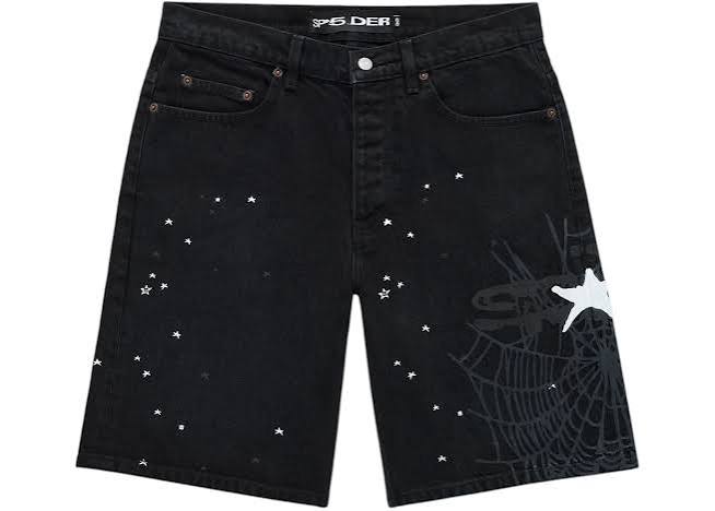 Sp5der Heavy Web Denim Short