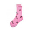 chrome heart chomper sock pink