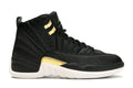 Jordan 12 Retro Black Metallic Gold White (Women's)