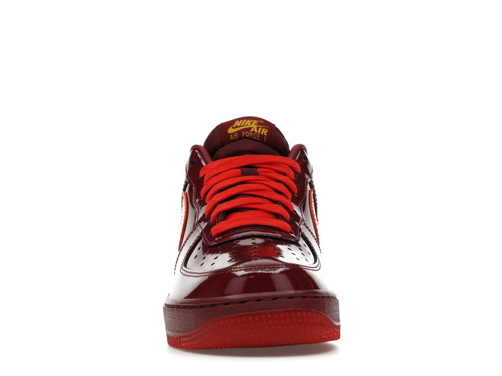 Nike Air Force 1 Low Patent Leather Dark Team Red Safety Orange