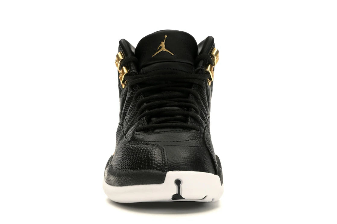 Jordan 12 Retro Black Metallic Gold White (Women's)