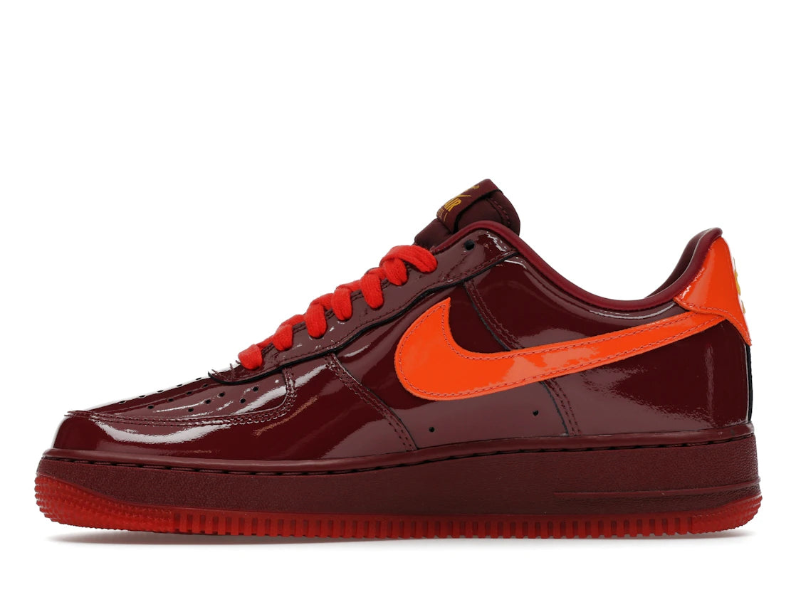Nike Air Force 1 Low Patent Leather Dark Team Red Safety Orange
