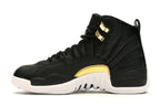 Jordan 12 Retro Black Metallic Gold White (Women's)