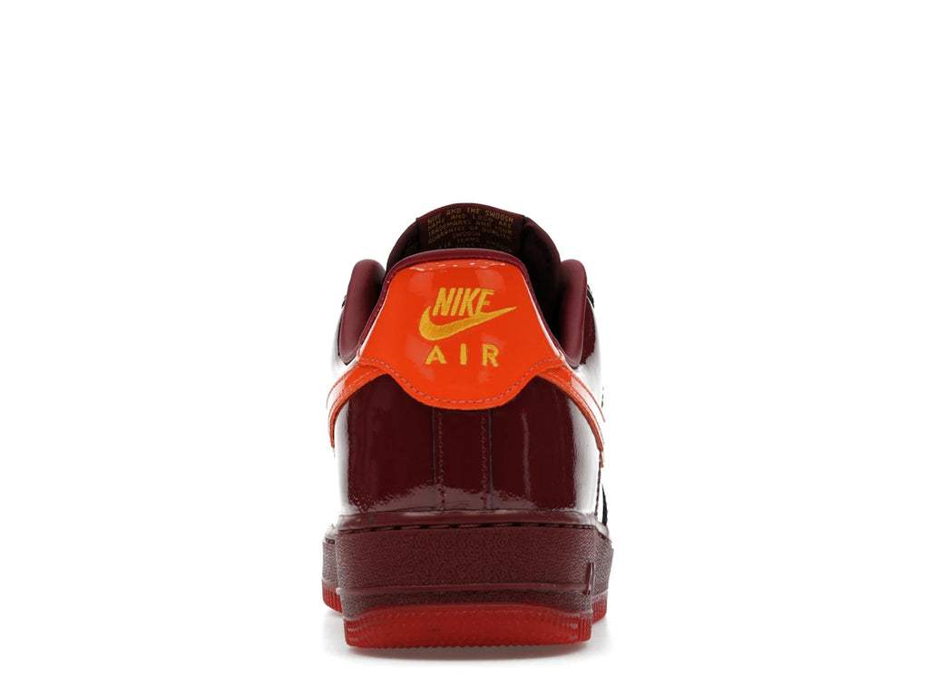 Nike Air Force 1 Low Patent Leather Dark Team Red Safety Orange