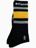 Chrome Hearts Stripe Socks Yellow/Grey/Black