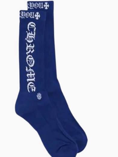 Chrome Hearts CH Logo Socks Blue