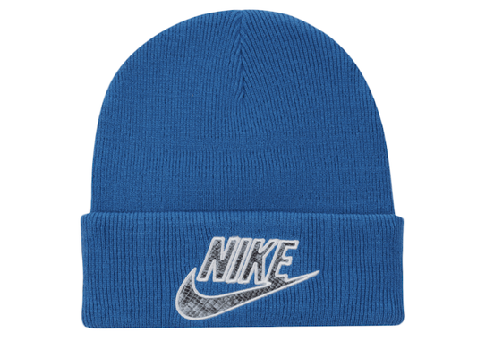 Supreme Nike Snakeskin Beanie Blue