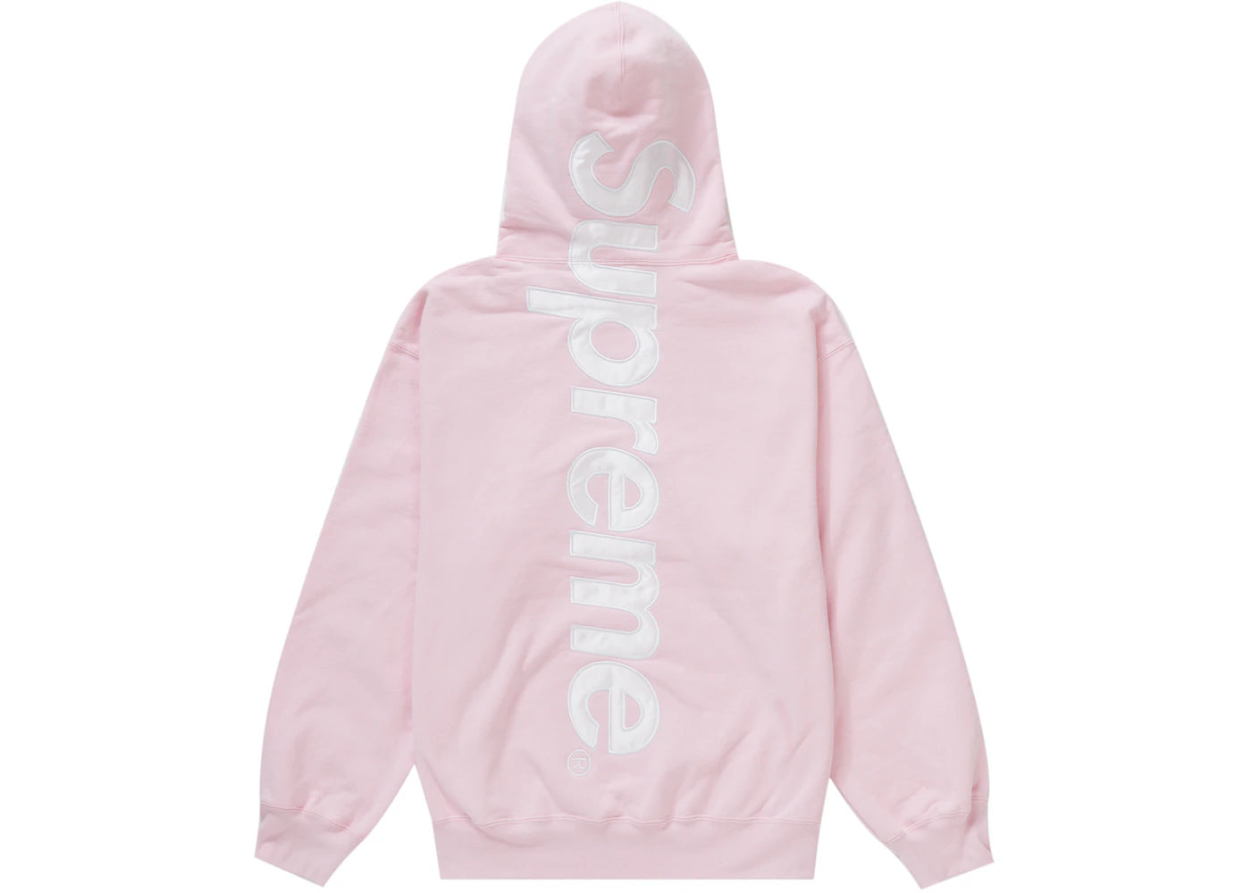 Supreme Satin Appliqué Hooded Sweatshirt (FW23) Light Pink