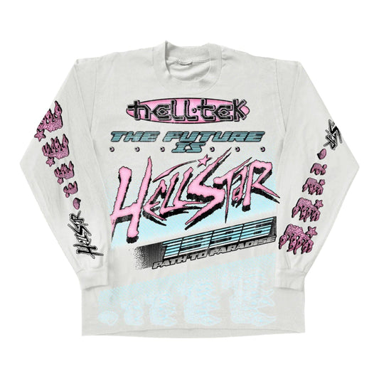 Hellstar Studios Brain Racer Long Sleeve Tee Shirt Off White